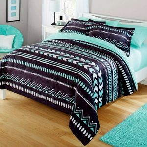 Turquoise twin comforter set